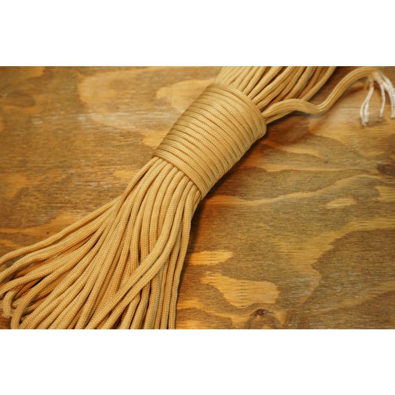 0111 テントロープ ライトブラウン ガイロープ ガイドロープ 9芯 パラコード 長さ31m 31メートル  キャンプ用品 タープ ロープ 防災グッズ アウトドア 送料無料 |  | 03