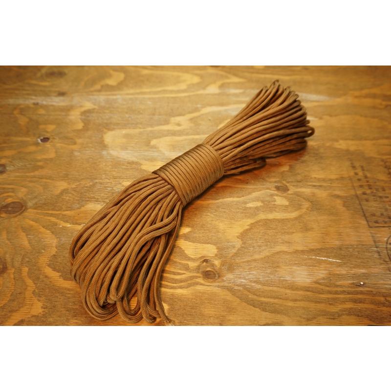 0114 テントロープ ブラウン ガイロープ ガイドロープ 9芯 パラコード 長さ31m 31メートル  キャンプ用品 タープ ロープ 防災グッズ アウトドア 送料無料 | 