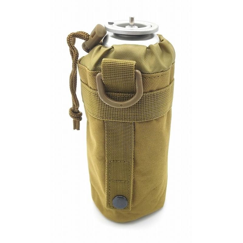 0121 水筒ポーチ ミリタリー ペットボトル 550ml モールシステム Molle タクティカル ボトルポーチ ドリンクアウトドア ホルダー ベージュ | 