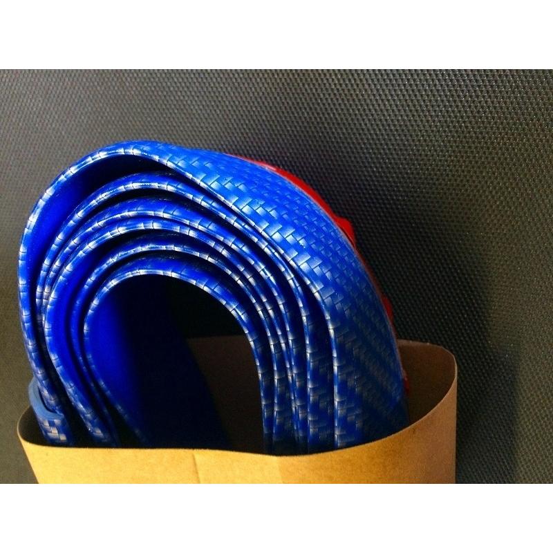 0131 汎用 アンダーリップモール カーボン調 ブルー リップスポイラー フェンダー アーチモール バンパー エアロ |  | 01