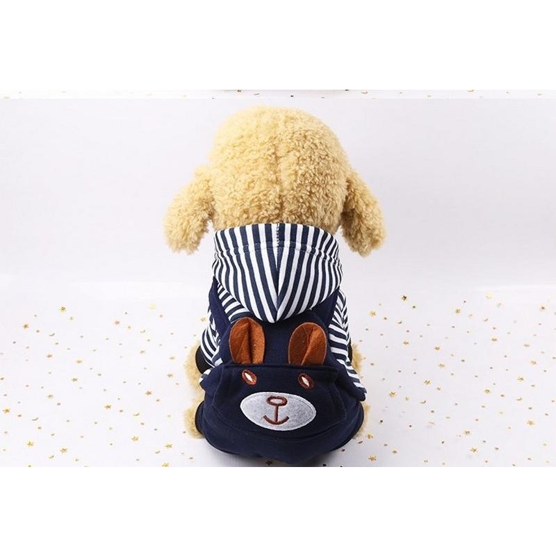 0142 犬服 犬の服 Sサイズ クマ フード付き 可愛い 格好いい 犬のお洋服 日焼け止め 脱毛保護 ルームウェア 部屋着 お散歩 お出掛け |  | 01