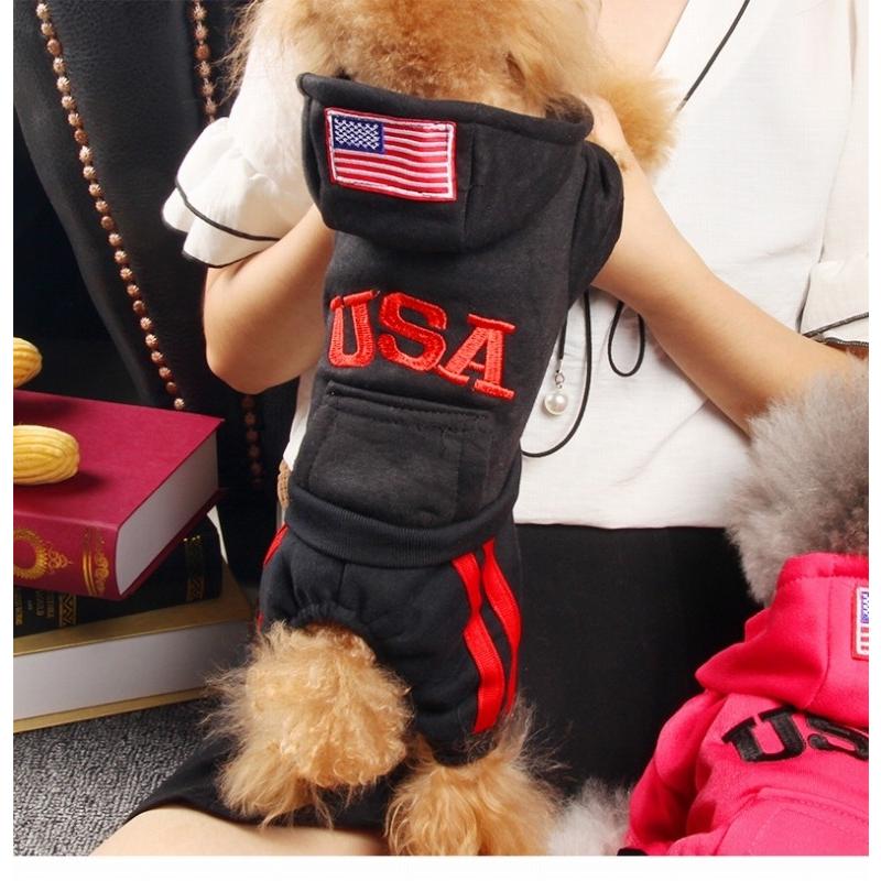 0148 犬服 犬の服 ブラック 黒 Sサイズ USA ロゴ フード付き 可愛い 格好いい 犬のお洋服 日焼け止め 脱毛保護 ルームウェア 部屋着 お散歩 お出掛け |  | 01