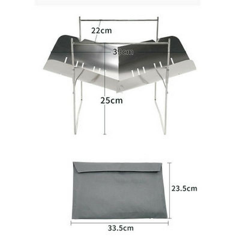 0203 焚き火台 折りたたみ式 ソロキャンプ コンパクト 軽量 バーベキューステンレス製 コンロ 薄型 おまけ付き |  | 01