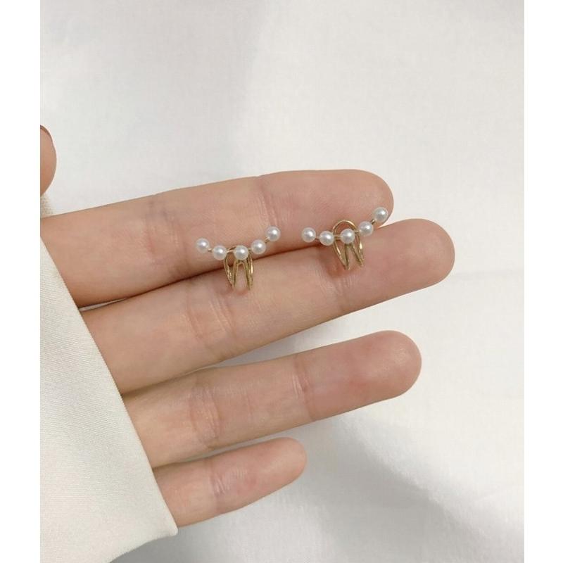 0204 イヤーカフ パールピアス レディース イヤリング フェイクピアス ノンホールピアス | 