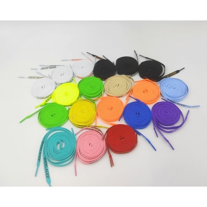 0229 靴紐 平紐ブラック橙字 120cm 2本セット |  | 02