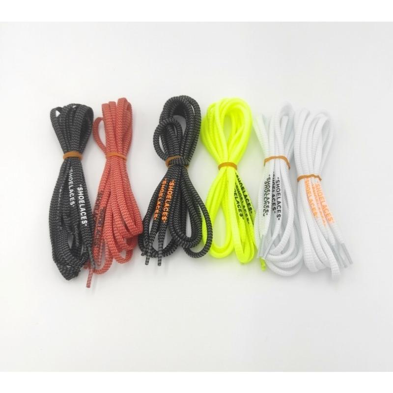 0234 靴紐 丸紐ブラック橙字 140cm 2本セット |  | 02