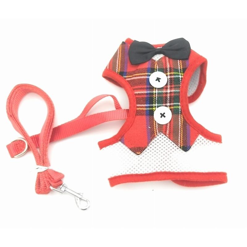 0282 犬服 ハーネスベスト レッド Sサイズ ベスト 脱毛保護 着脱簡単 お散歩 お出掛け 猫 小型犬 かわいい ペット服 防寒着 雪?策 |  | 01