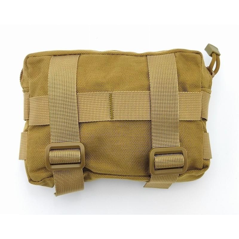 0307 タクティカルバッグ MOLLEシステム 多機能バッグ アウトドア ミリタリー フィールド サバイバルゲーム サバゲー 収納 ツールバッグ 18*14 ブラウン | 