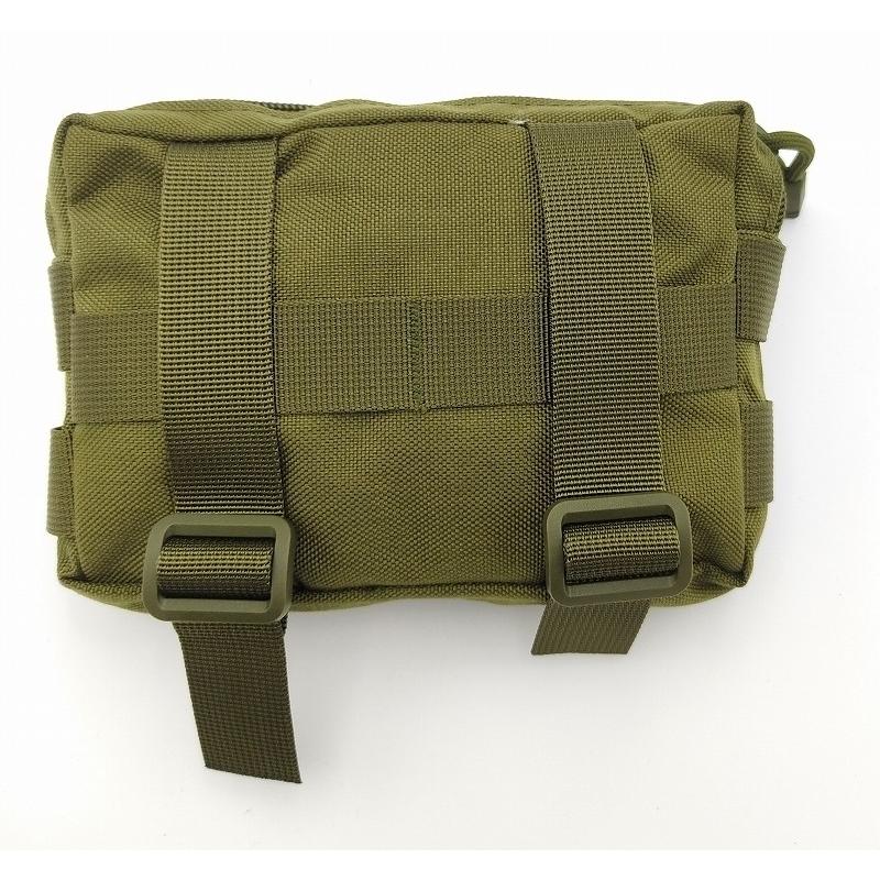 0308 タクティカルバッグ MOLLEシステム 多機能バッグ アウトドア ミリタリー フィールド サバイバルゲーム サバゲー ツールバッグ 18*14 アーミーグリーン | 