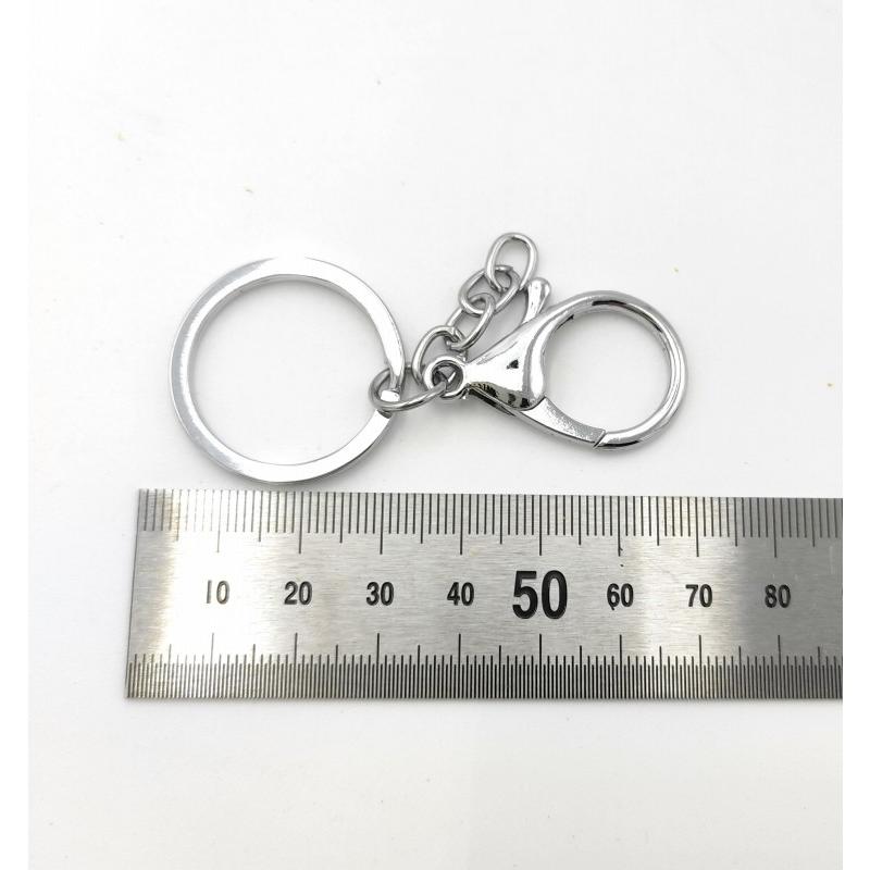 0340 ナスカン シルバーカラー チェーン キーリング付き 10個セット パーツ ハンドメイド DIY 送料無料 |  | 01