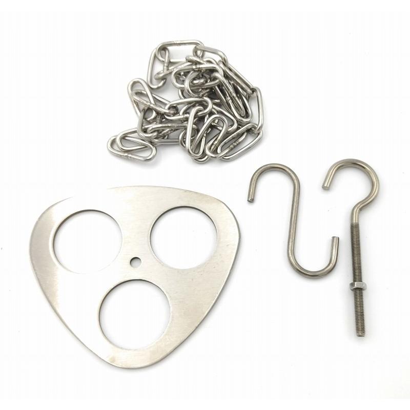 0343 トライポッド 自作 三脚 リング DIY 焚き火 コンパクト チェーン ステンレス アウトドア キャンプ | 