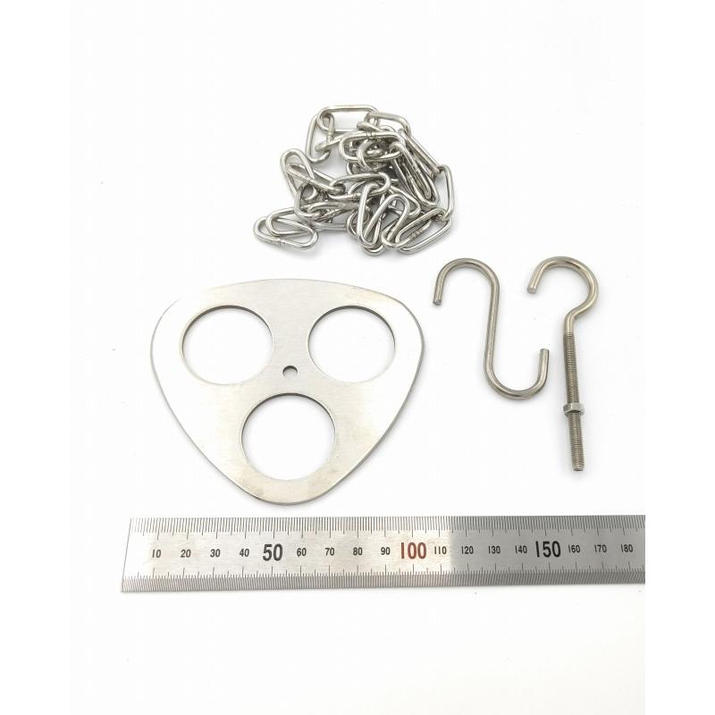 0343 トライポッド 自作 三脚 リング DIY 焚き火 コンパクト チェーン ステンレス アウトドア キャンプ |  | 01