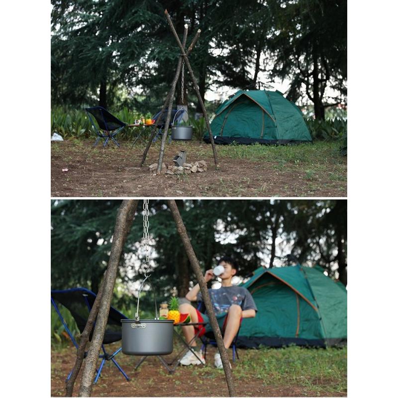 0343 トライポッド 自作 三脚 リング DIY 焚き火 コンパクト チェーン ステンレス アウトドア キャンプ |  | 02