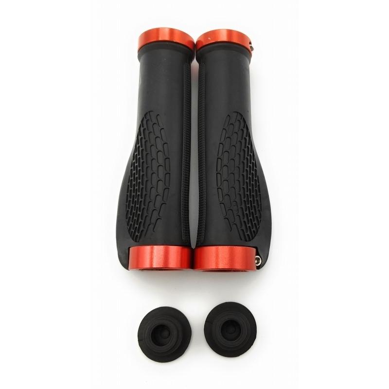 0346 自転車 ハンドルグリップ 赤 レッド 交換 補修 修理 予備 ママチャリ キックボード マウンテンバイク クロスバイク BMX カスタム | 