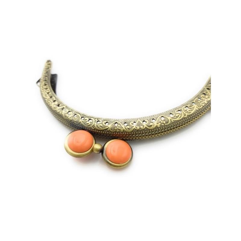 0397 がま口 口金 ハンドメイド 手芸 金属 パーツ 大玉 カラフル ボタン 幅約12.5cm 10個セット 資材 手作り 材料 素材 作製 丸形 裁縫 ガラス 縫い付けタイプ |  | 01