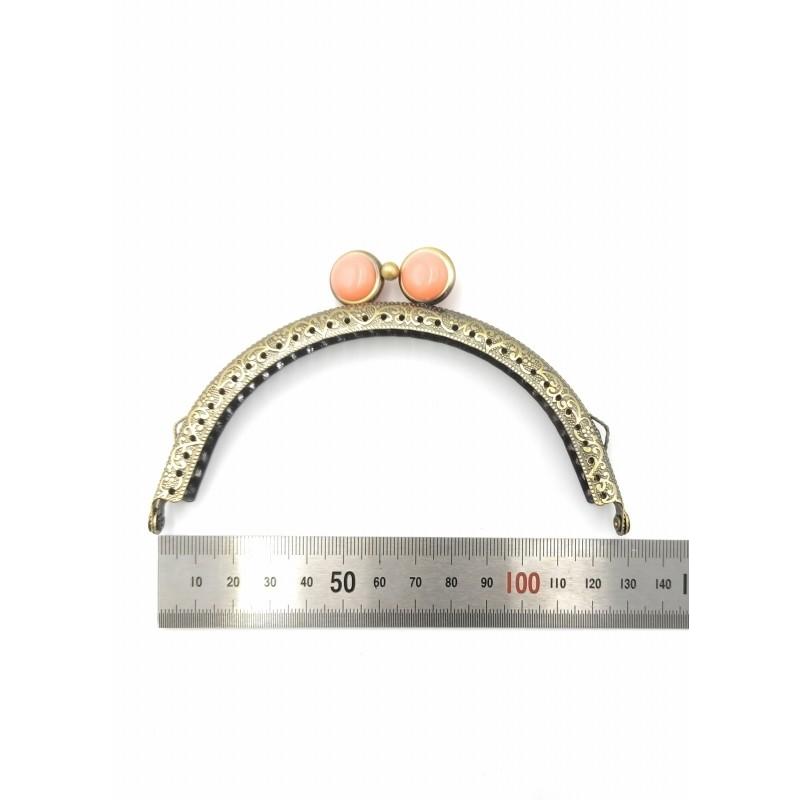 0397 がま口 口金 ハンドメイド 手芸 金属 パーツ 大玉 カラフル ボタン 幅約12.5cm 10個セット 資材 手作り 材料 素材 作製 丸形 裁縫 ガラス 縫い付けタイプ |  | 02