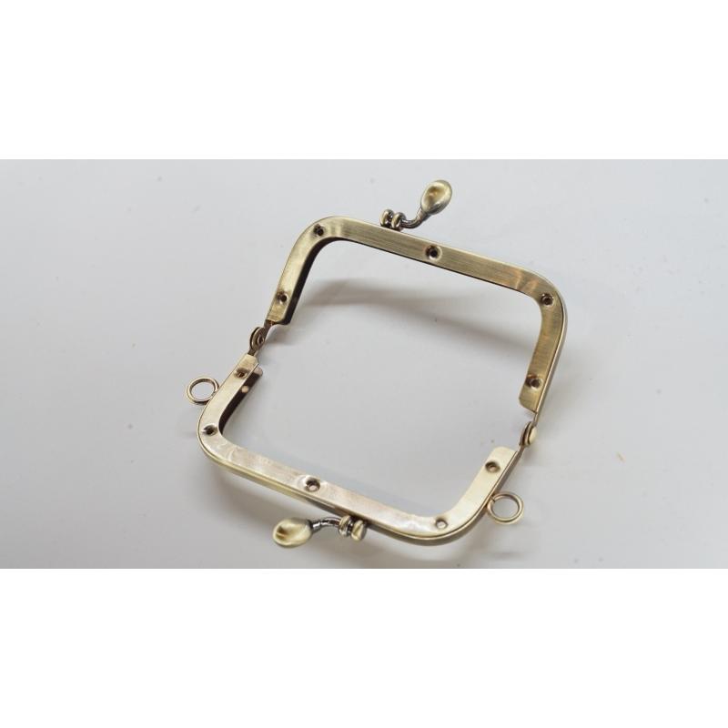 0407 がま口 口金 ハンドメイド 手芸 金属 パーツ ライトゴールド ブロンズ 2色 角型 幅約10.5cm 10個セット 資材 手作り 材料 素材 作製 裁縫 縫い付けタイプ |  | 05