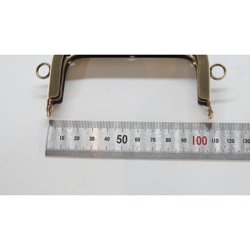 0407 がま口 口金 ハンドメイド 手芸 金属 パーツ ライトゴールド ブロンズ 2色 角型 幅約10.5cm 10個セット 資材 手作り 材料 素材 作製 裁縫 縫い付けタイプ |  | 06