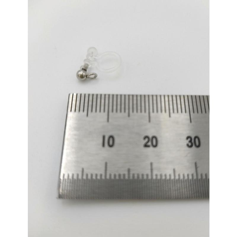 0413 カン付きノンホールピアス シルバーカラー 20個 パーツ ハンドメイド DIY 送料無料 |  | 02