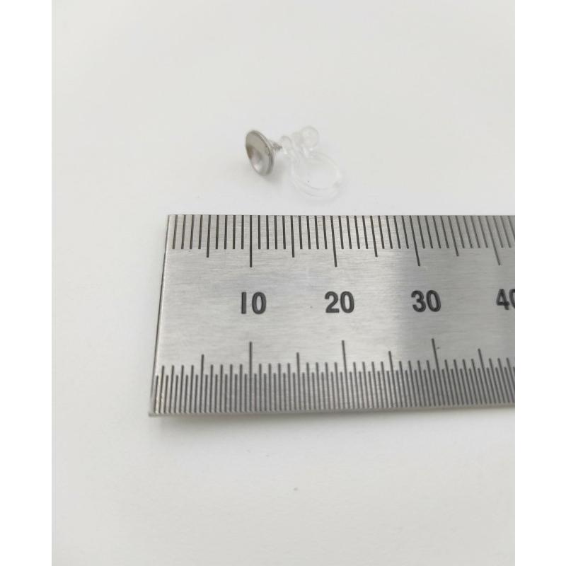 0415 ノンホールピアス ボール皿 シルバーカラー 20個 パーツ ハンドメイド DIY 送料無料 |  | 02