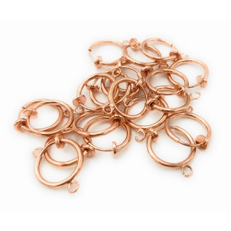 0423 カン付きイヤリング パーツ 13mm ローズゴールドカラー パーツ ハンドメイド DIY 送料無料 | 