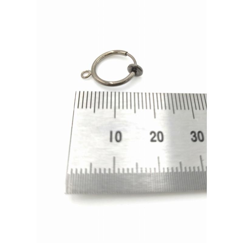 0425 カン付きイヤリング パーツ 13mm ガンメタカラー パーツ ハンドメイド DIY 送料無料 |  | 01