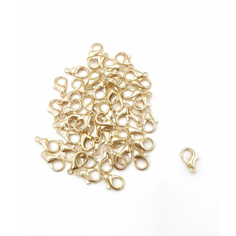 0430 カニカン ライトゴールドカラー 14mm 50個セット パーツ ハンドメイド DIY 送料無料 | 