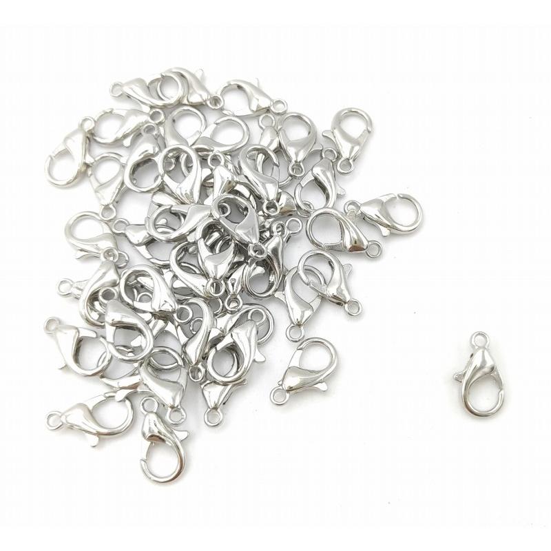 0432 カニカン シルバーメッキカラー 14mm 50個セット パーツ ハンドメイド DIY 送料無料 | 