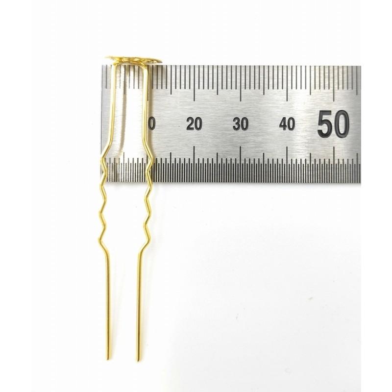 0437 平皿付き Uピン ゴールドカラー 20本セット パーツ ハンドメイド DIY 送料無料 |  | 02