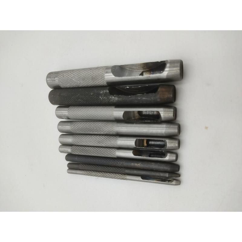 0458 訳アリ レザー クラフト用 穴あけポンチ 9種類セット レザークラフト セット 革工具 裁縫工具 皮革工具 手作り DIY | 