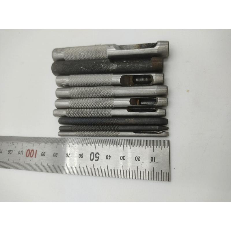 0458 訳アリ レザー クラフト用 穴あけポンチ 9種類セット レザークラフト セット 革工具 裁縫工具 皮革工具 手作り DIY |  | 04