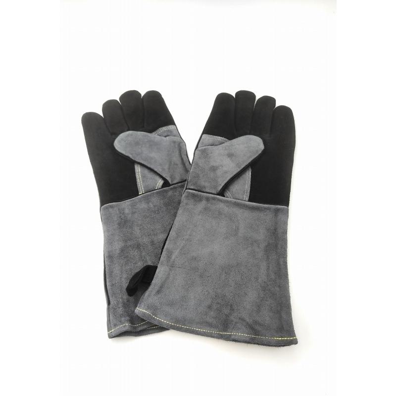 0462 耐熱グローブ ロング ブラック 耐火グローブ 耐熱手袋 キャンプ 革手袋 BBQ バーベキュー キャンプグローブ キャンプ 焚き火 アウトドア 作業用 グローブ | 