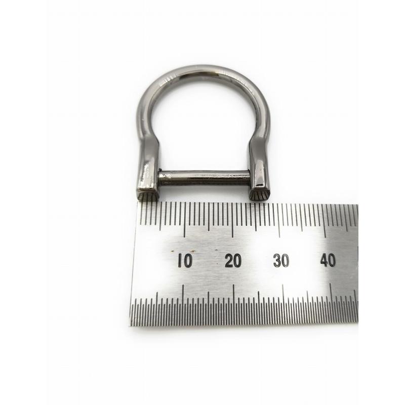 0466 Dカン ネジ式 19mm ガンメタカラー 10個入り 鉄製 細め 金具 ハンドメイド 手芸 レザークラフト D型 カン バッグ ショルダーベルト |  | 02