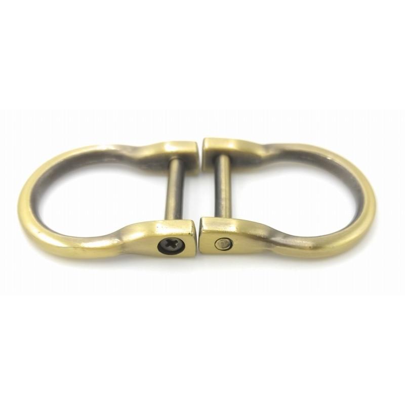 0467 Dカン ネジ式 19mm ブロンズカラー 10個入り 鉄製 細め 金具 ハンドメイド 手芸 レザークラフト D型 カン バッグ ショルダーベルト |  | 01