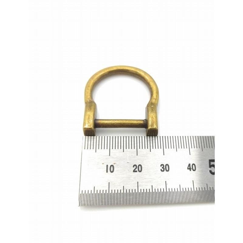 0468 Dカン ネジ式 19mm アンティークカラー 10個入り 鉄製 細め 金具 ハンドメイド 手芸 レザークラフト D型 カン バッグ ショルダーベルト |  | 02