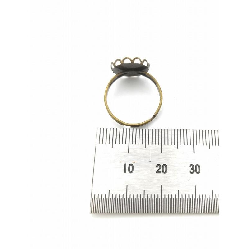 0477 リングパーツ 花台座 12mm アンティークカラー 20個セット リング 指輪用ベース 指輪作り ハンドメイド アクセサリーパーツ 材料 |  | 02