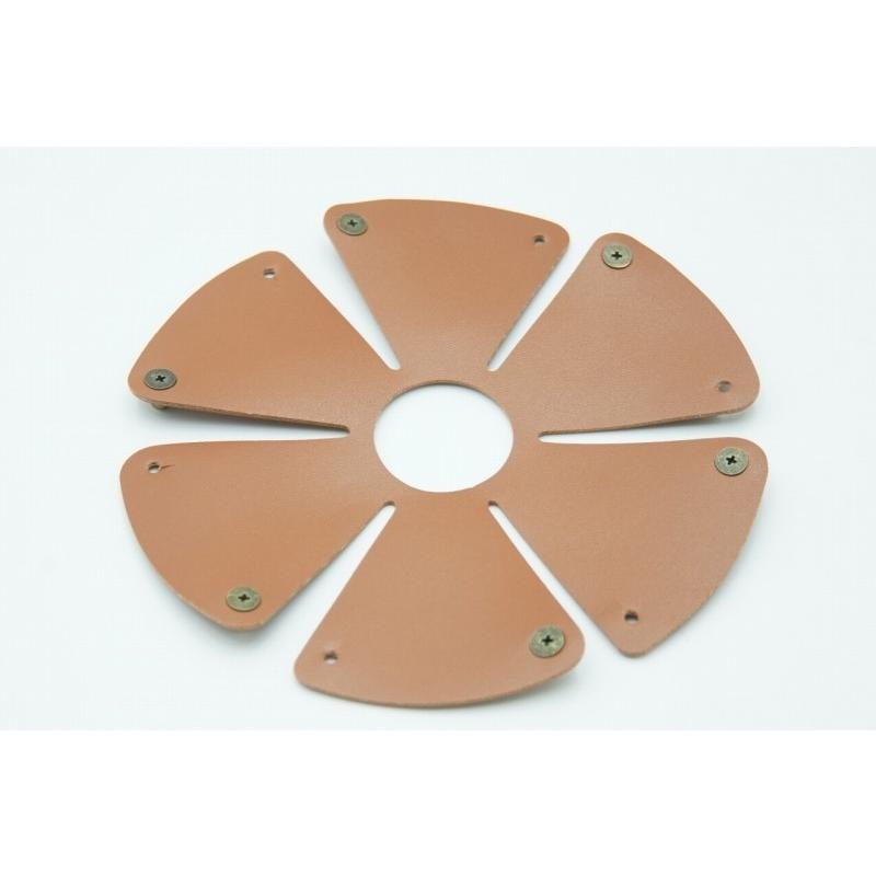 0487 ランタンシェード レザー ブラウン 玉ボタン ゴールゼロなどに  LED ライト ランタン キャンプ アウトドア |  | 06