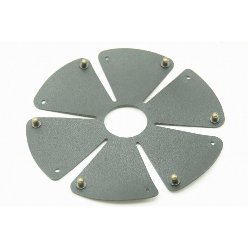 0488 ランタンシェード レザー ブラック 玉ボタン ゴールゼロなどに  LED ライト ランタン キャンプ アウトドア |  | 05