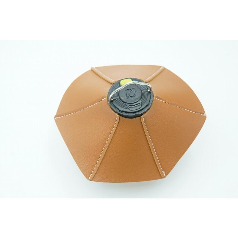 0490 ランタンシェード レザー ブラウン ヘキサ ゴールゼロなどに  LED ライト ランタン キャンプ アウトドア |  | 02