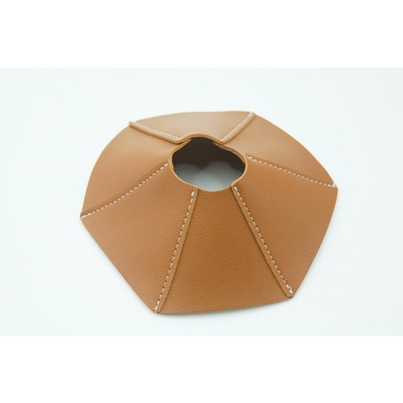 0490 ランタンシェード レザー ブラウン ヘキサ ゴールゼロなどに  LED ライト ランタン キャンプ アウトドア |  | 03