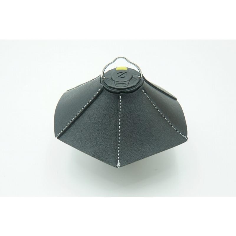 0491 ランタンシェード レザー ブラック ヘキサ ゴールゼロなどに  LED ライト ランタン キャンプ アウトドア |  | 01