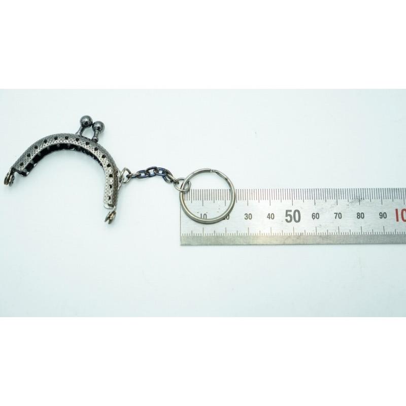 0492 ミニ がま口 口金 ハンドメイド 手芸 金属 パーツ ガンメタ ブラック 幅約5cm 10個セット 資材 手作り 材料 素材 作製 丸形 裁縫 ゲンコ 縫い付けタイプ |  | 04