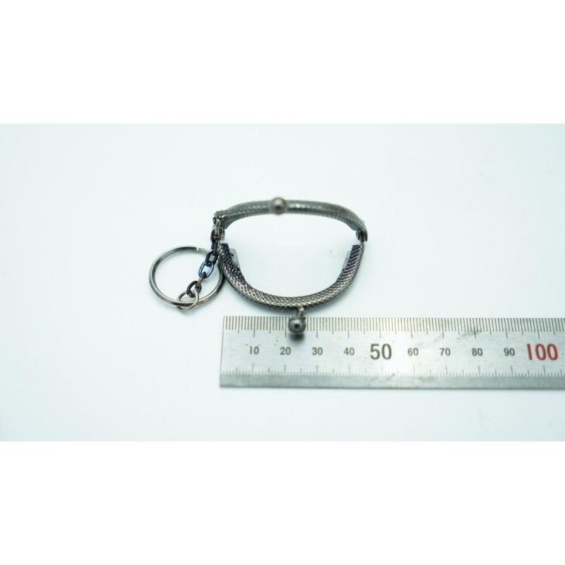 0492 ミニ がま口 口金 ハンドメイド 手芸 金属 パーツ ガンメタ ブラック 幅約5cm 10個セット 資材 手作り 材料 素材 作製 丸形 裁縫 ゲンコ 縫い付けタイプ |  | 05