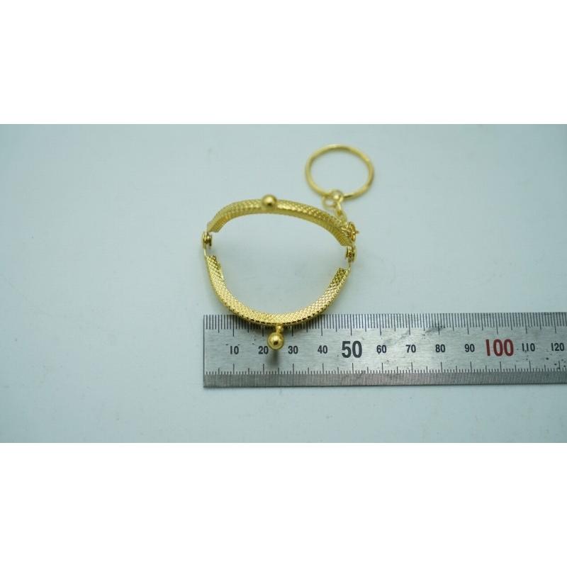 0494 ミニ がま口 口金 ハンドメイド 手芸 金属 パーツ ゴールド 幅約5cm 10個セット 資材 手作り 材料 素材 作製 財布 丸形 裁縫 ゲンコ 縫い付けタイプ |  | 05