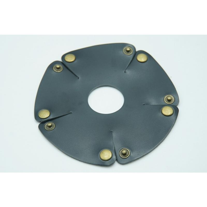 0496 ランタンシェード レザー ブラック ボタン ゴールゼロなどに  LED ライト ランタン キャンプ アウトドア |  | 05