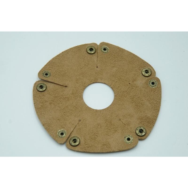 0497 ランタンシェード レザー ブラウン ボタン ゴールゼロなどに  LED ライト ランタン キャンプ アウトドア |  | 06