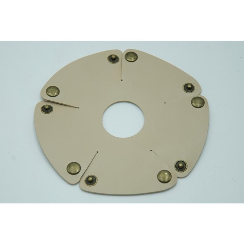 0498 ランタンシェード レザー ホワイト ボタン ゴールゼロなどに  LED ライト ランタン キャンプ アウトドア |  | 04