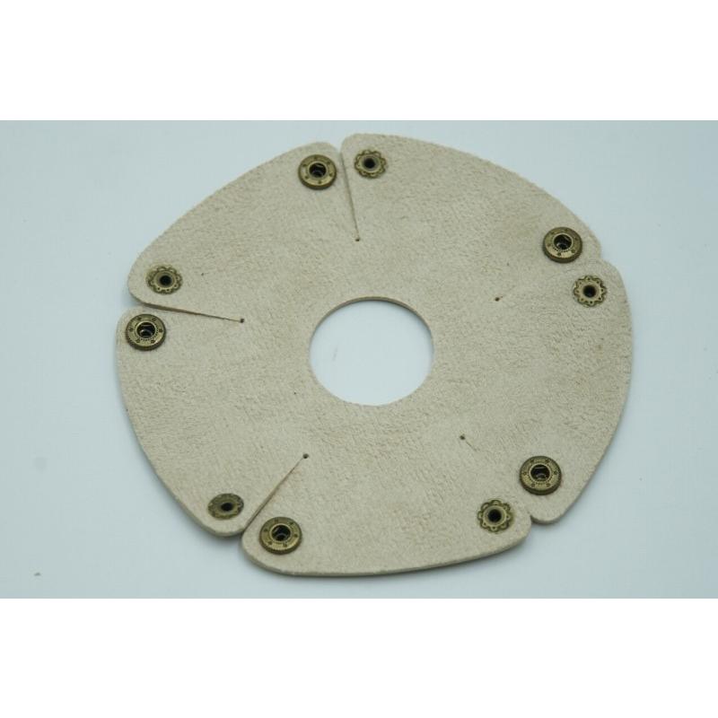 0498 ランタンシェード レザー ホワイト ボタン ゴールゼロなどに  LED ライト ランタン キャンプ アウトドア |  | 05