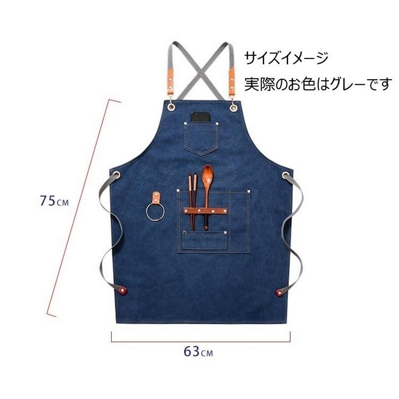 0500 キャンバスエプロン グレー エプロン ワークス 仕事 厚手 キャンバス ワークエプロン カフェエプロン メンズ レディース 無地 キャンプ 園芸 ガーデニング |  | 05