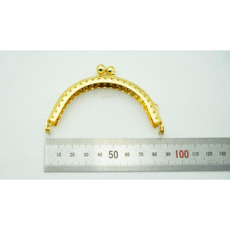 0513 がま口 口金 ハンドメイド 手芸 金属 パーツ ゴールド アンティーク調 幅約8.5cm 10個セット 資材 手作り 材料 素材 作製 裁縫 ゲンコ 縫い付けタイプ |  | 04